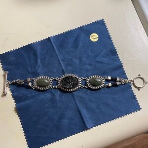 Lucky Brand Black and Green Stone Bracelet